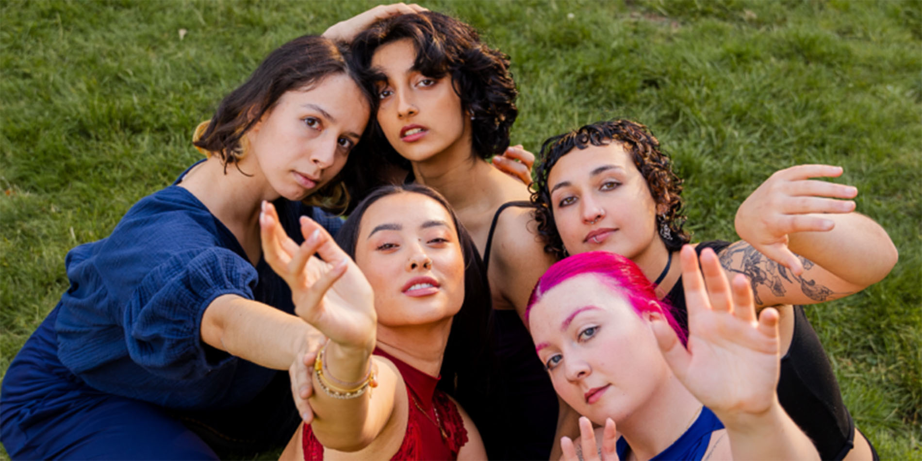 group of women on grass