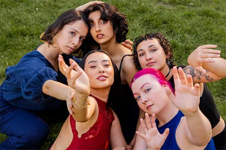 group of women on grass