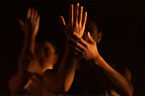 close up of two dancers