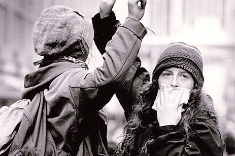 two women protesting