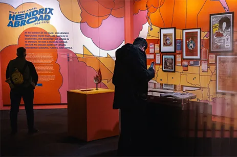 people in Hendrix exhibit